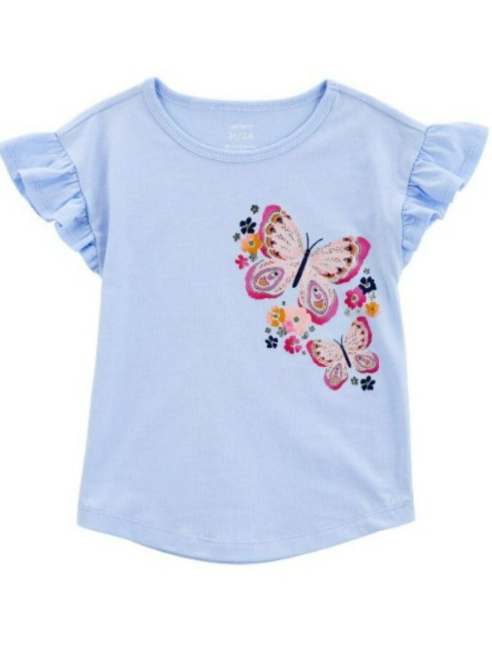 NWT. CARTER'S Baby Girls Butterfly Flutter Tee
